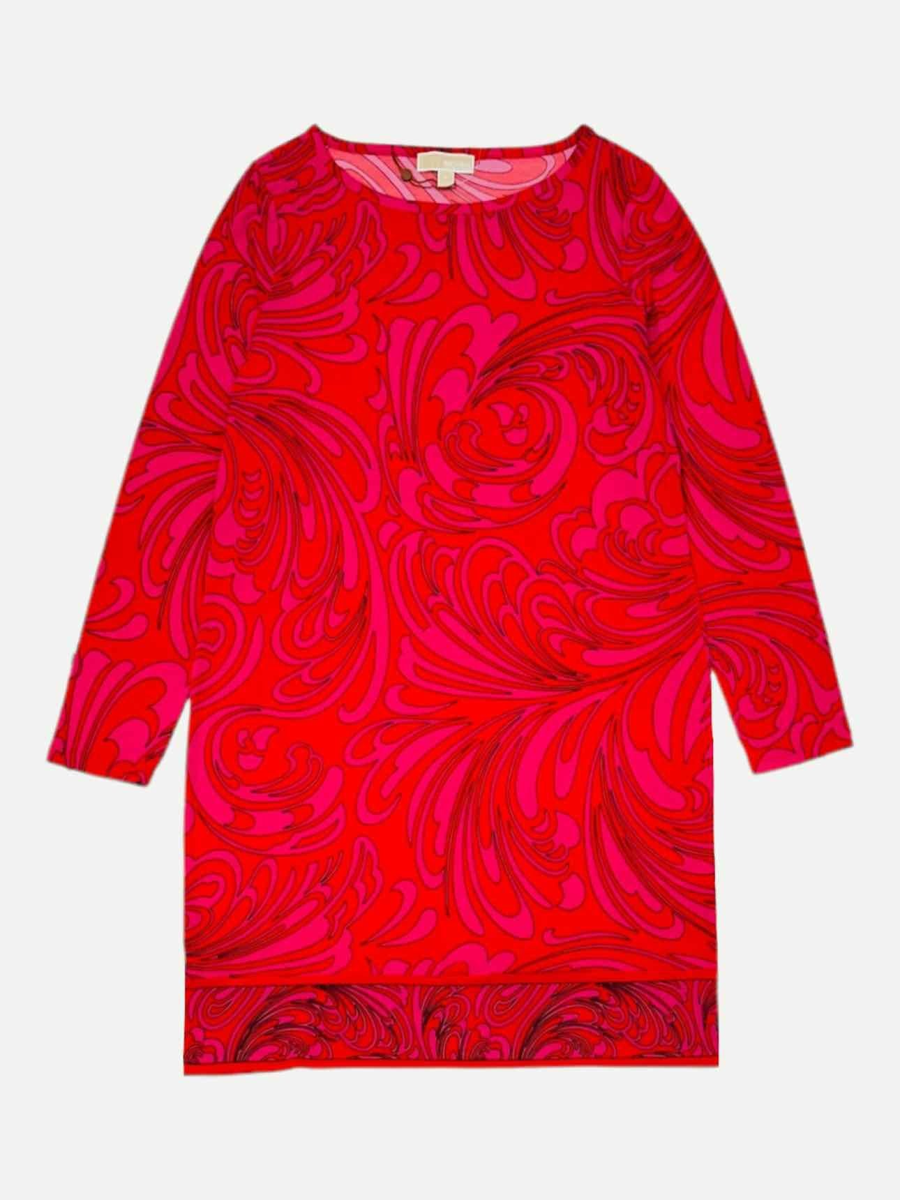 MICHAEL MICHAEL KORS Pink & Red Size XLarge Short Dress
