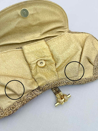 LARA BOHINC Metallic Gold Clutch