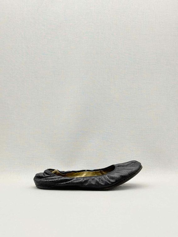 LANVIN Scrunch Black Size EU 38 Ballet Flats