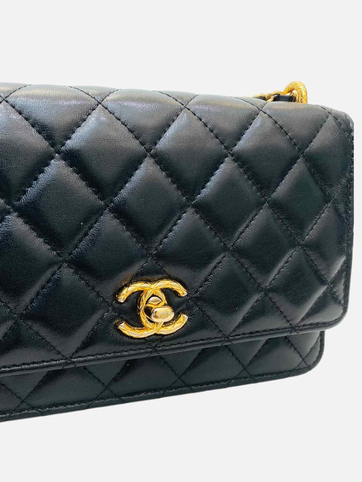 CHANEL Wallet on Chain Black Quilted Shoulder Bag