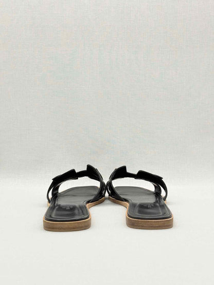 HERMES ORAN Black Size EU 40 Flats
