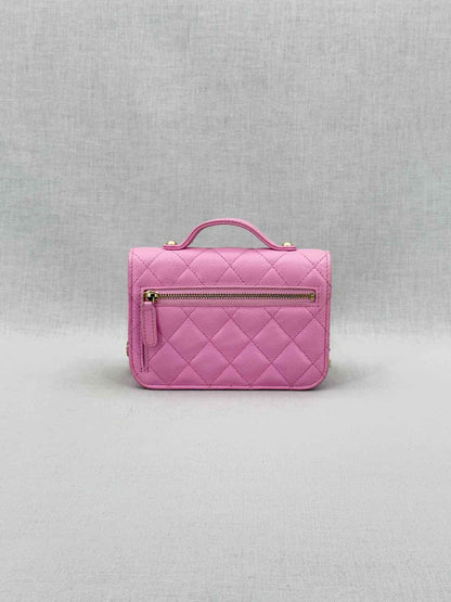 CHANEL Business Affinity Lilac Quilted Top Handle