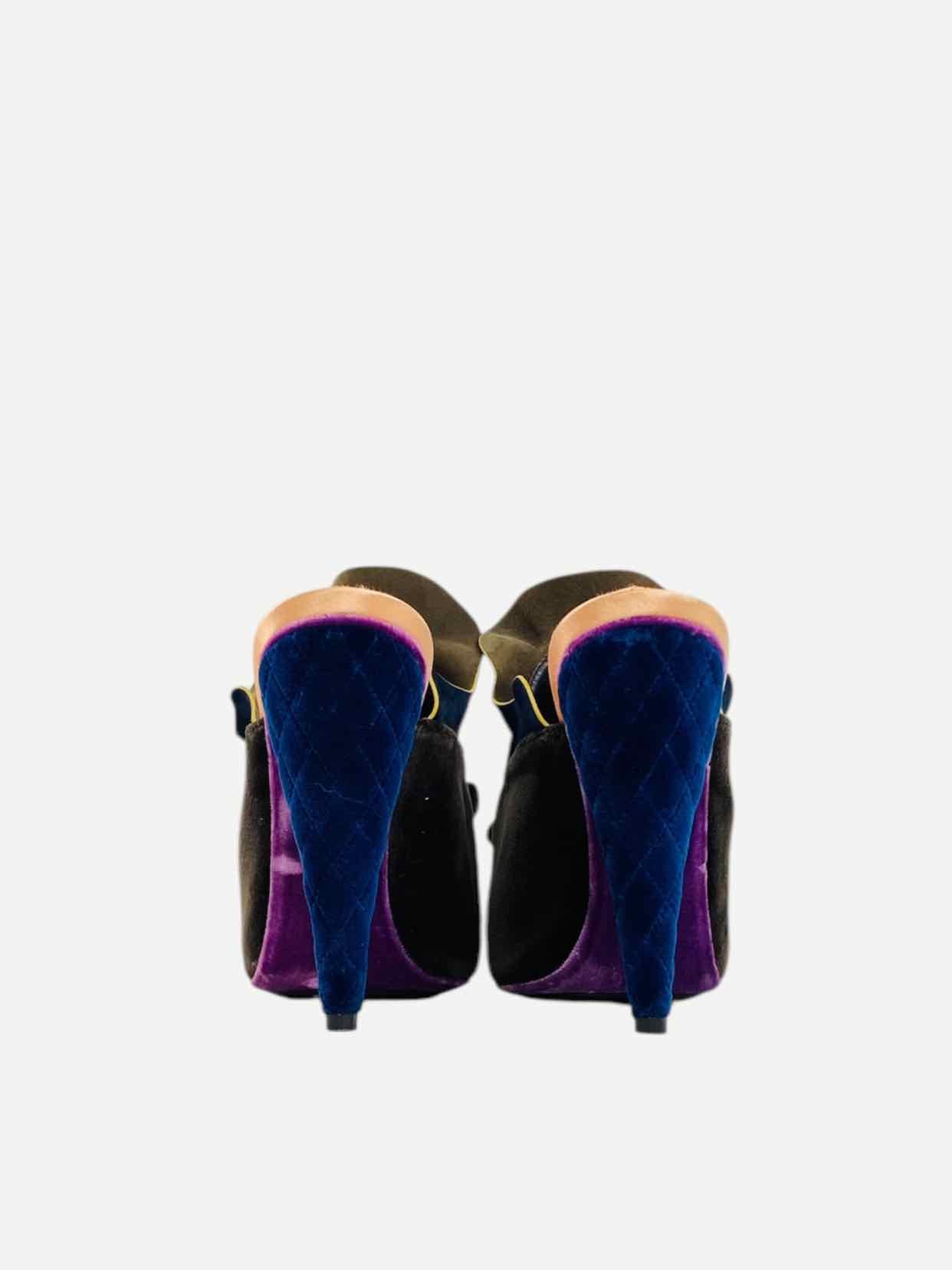 FENDI Ruffled Multicolor Size EU 40 Mules