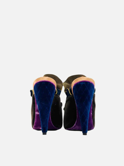 FENDI Ruffled Multicolor Size EU 40 Mules