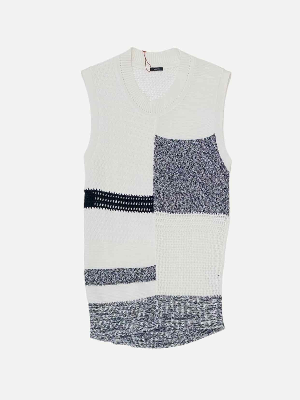 JOSEPH Off-white & Grey Print Size Small Top