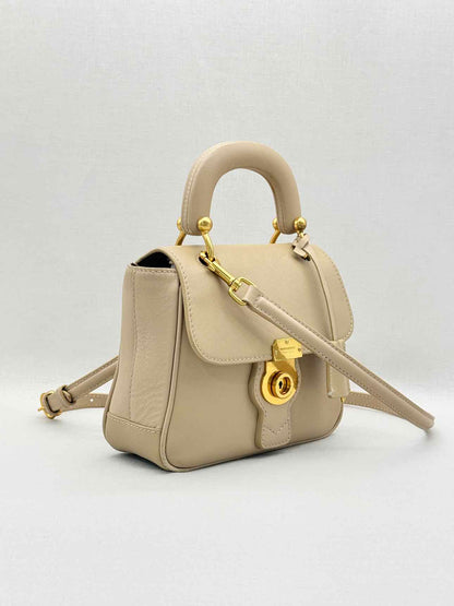 BURBERRY DK88 Beige Top Handle