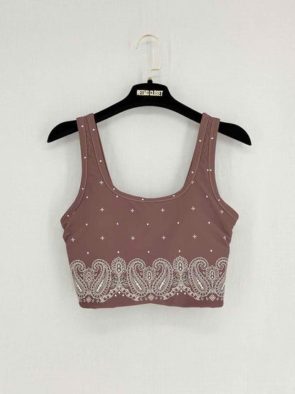 THE UPSIDE Exercise Brown Print Top & Pants Outfit