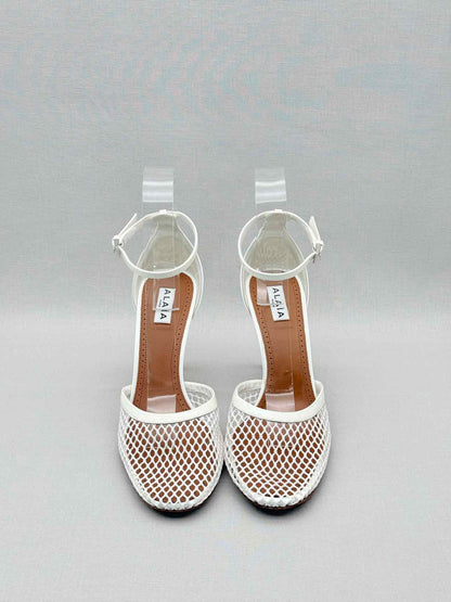 ALAIA Fishnet White Size EU 40 Heeled Sandals