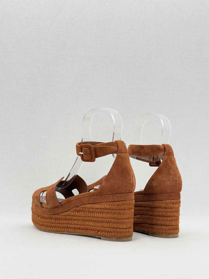 HERMES Elda Brown Size EU 39 Platform Sandals