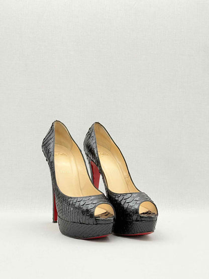 CHRISTIAN LOUBOUTIN Lady Peep Black Size EU 40 Pumps