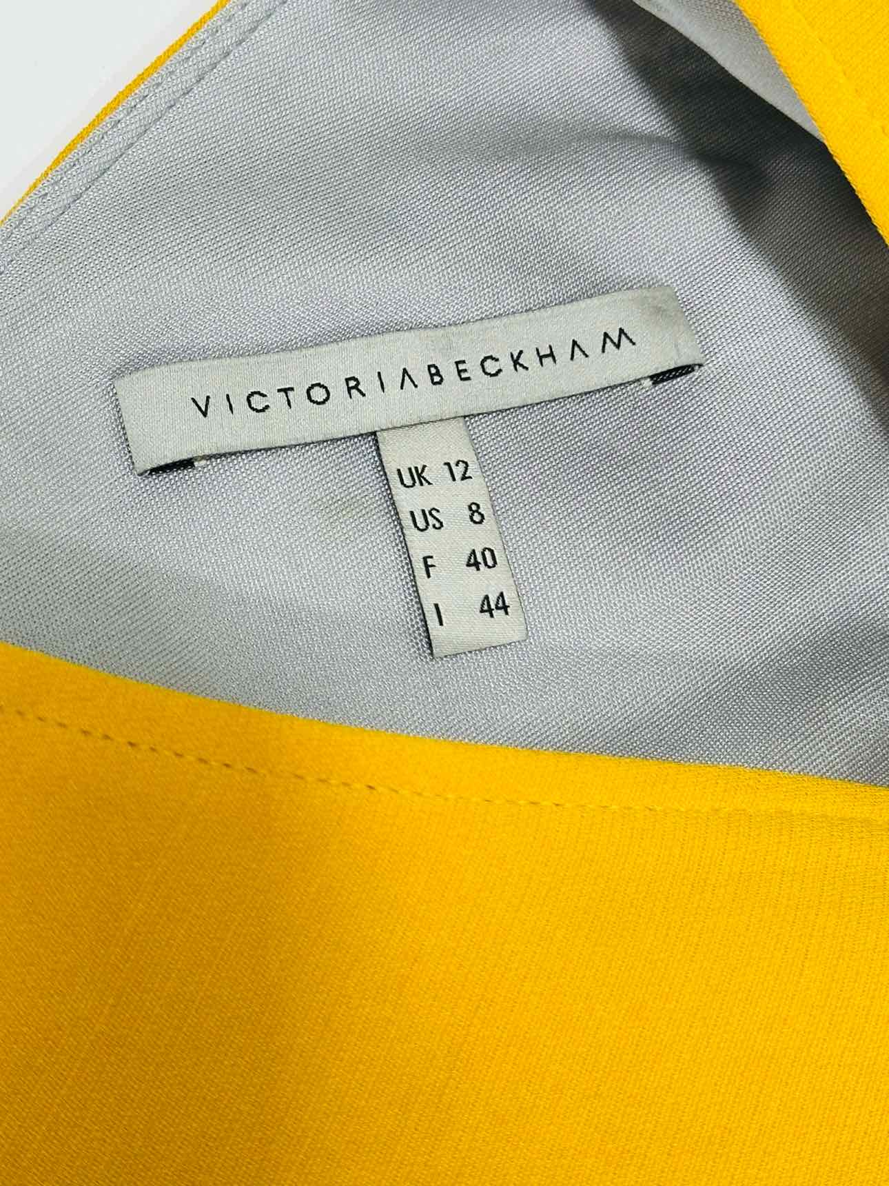 VICTORIA BECKHAM Yellow Size US 8 Knee Length Dress