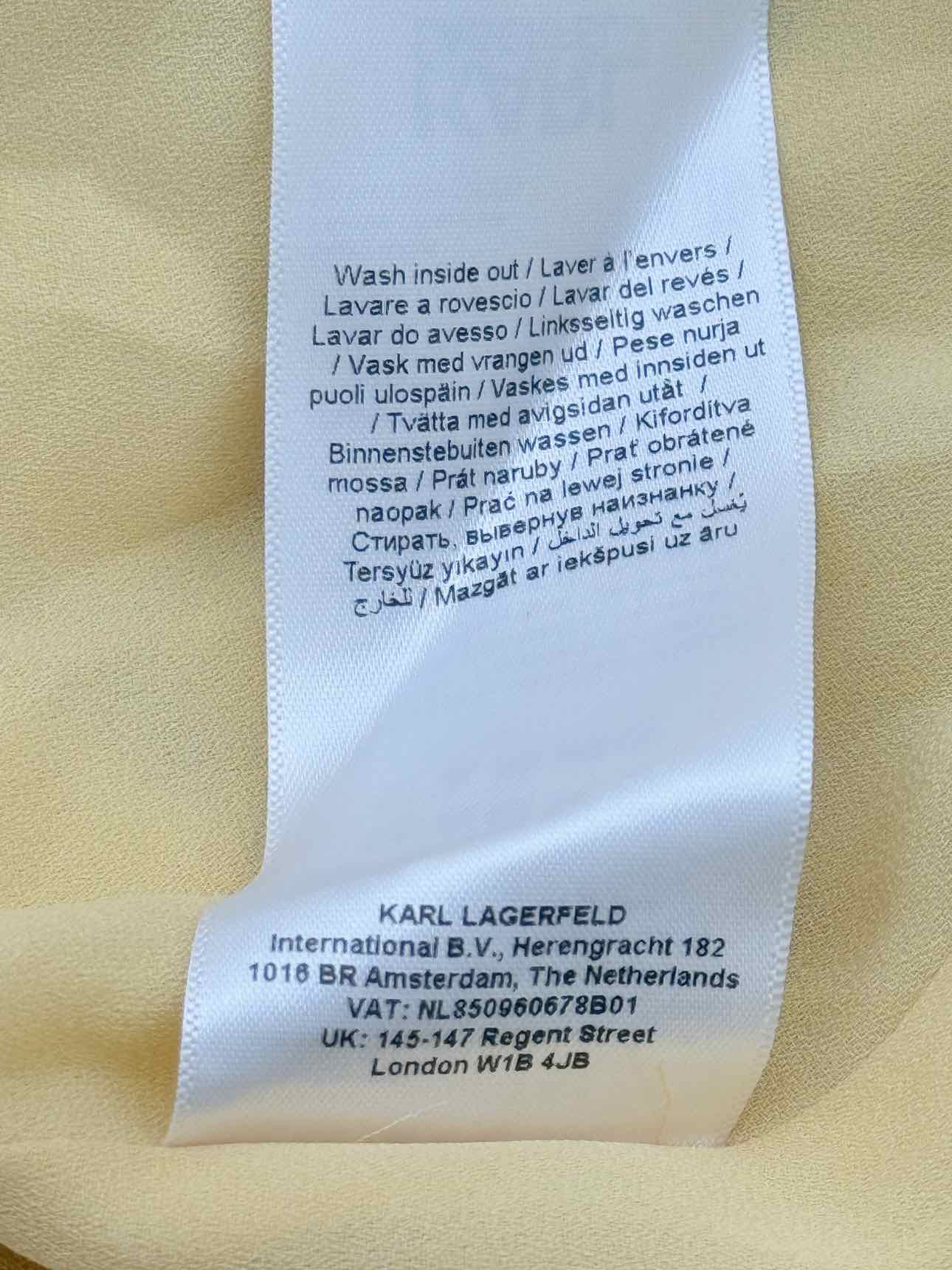 KARL LAGERFELD Yellow Size US 6 Knee Length Skirt