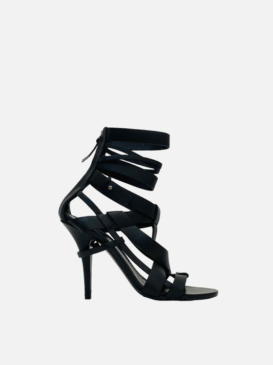 GIVENCHY Strappy Black Heeled Sandals 38