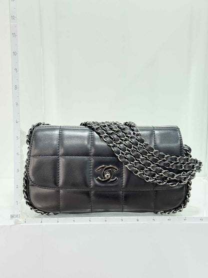 CHANEL Multi Chain Black Shoulder Bag