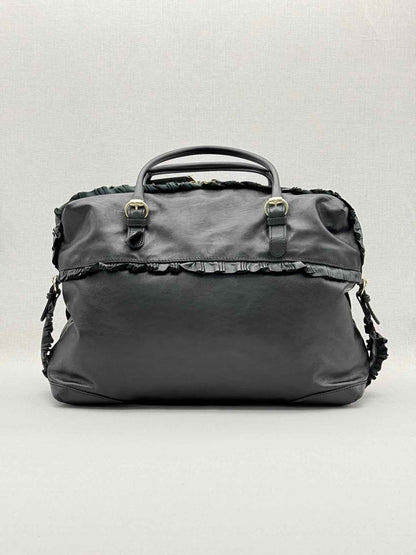 GUCCI Black Frilled Tote Bag