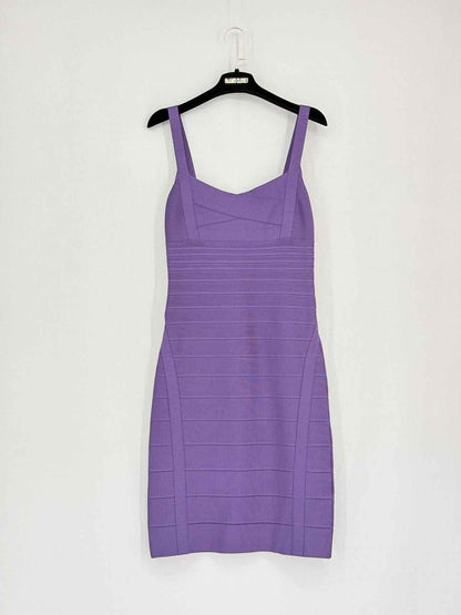 HERVE LEGER Bandage Purple Size Medium Short Dress