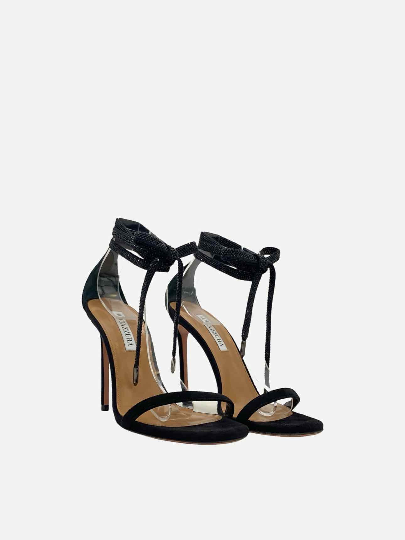 AQUAZZURA Olie Black Size EU 38.5 Heeled Sandals