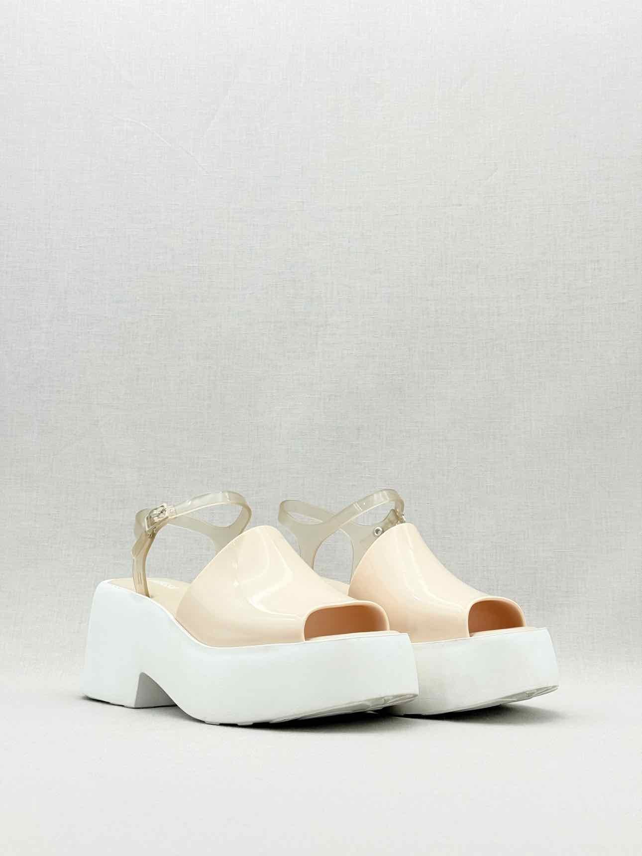 MELISSA Beige & White Size EU 39 Heeled Sandals