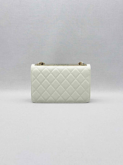 CHANEL Trendy CC WOC White Quilted Shoulder Bag