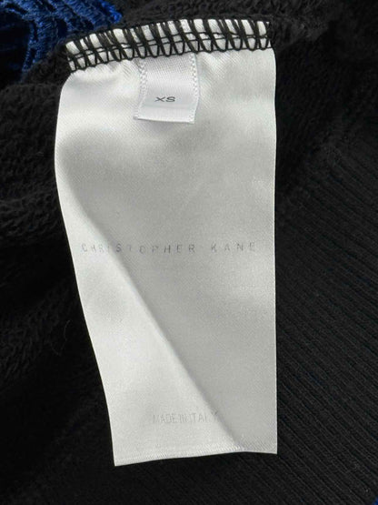 CHRISTOPHER KANE Black Multicolor Size XSmall Sweater