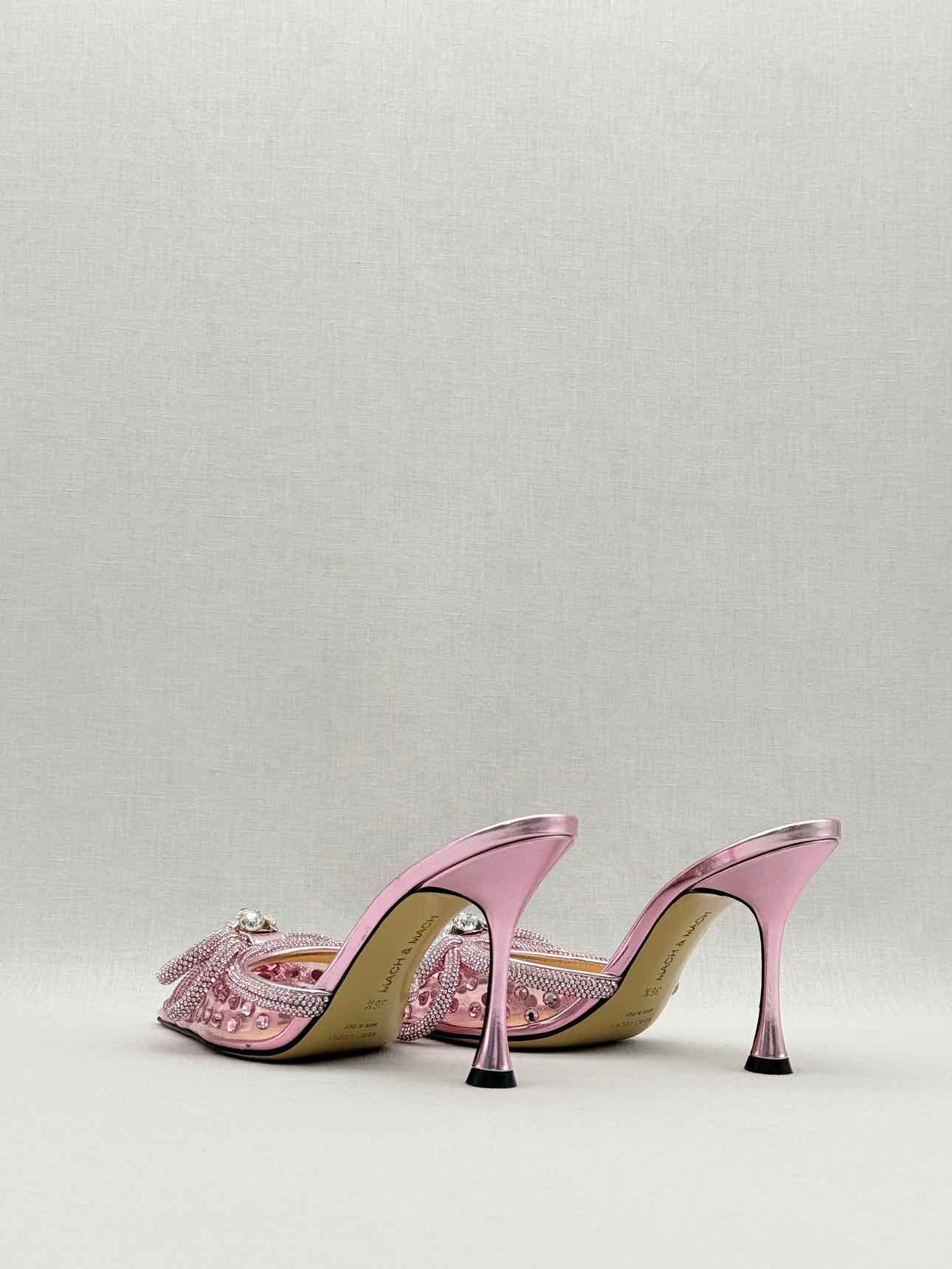 MACH & MACH Double Bow Pink Size EU 36.5 Mules
