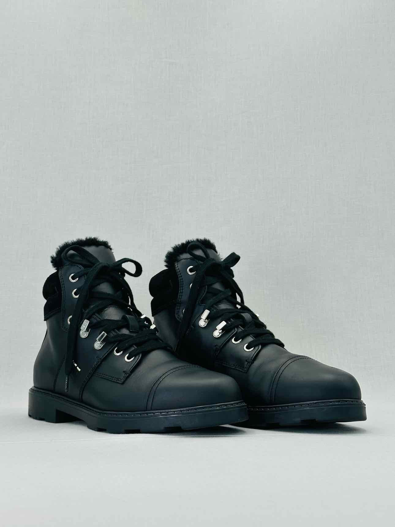 FENDI Fur Trim Black Size EU 39 Ankle Boots