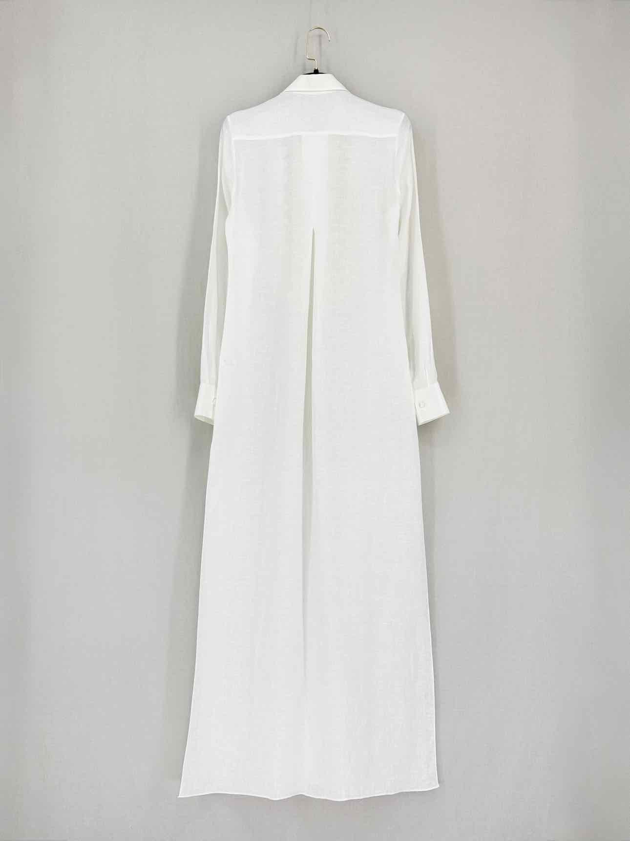 100 % CAPRI Origami White Size XSmall Long Dress