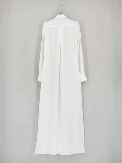 100 % CAPRI Origami White Size XSmall Long Dress