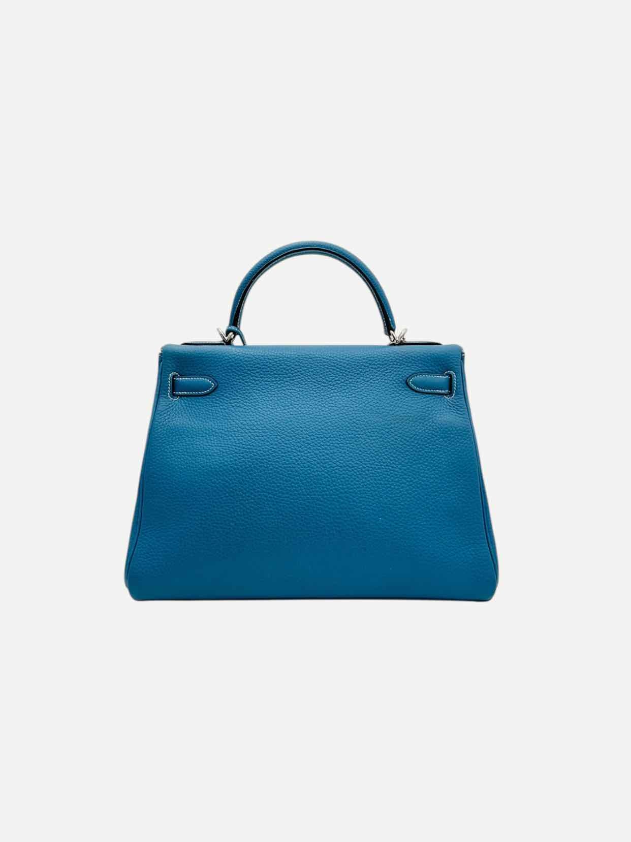 HERMES Kelly Bleu Jean Top Handle