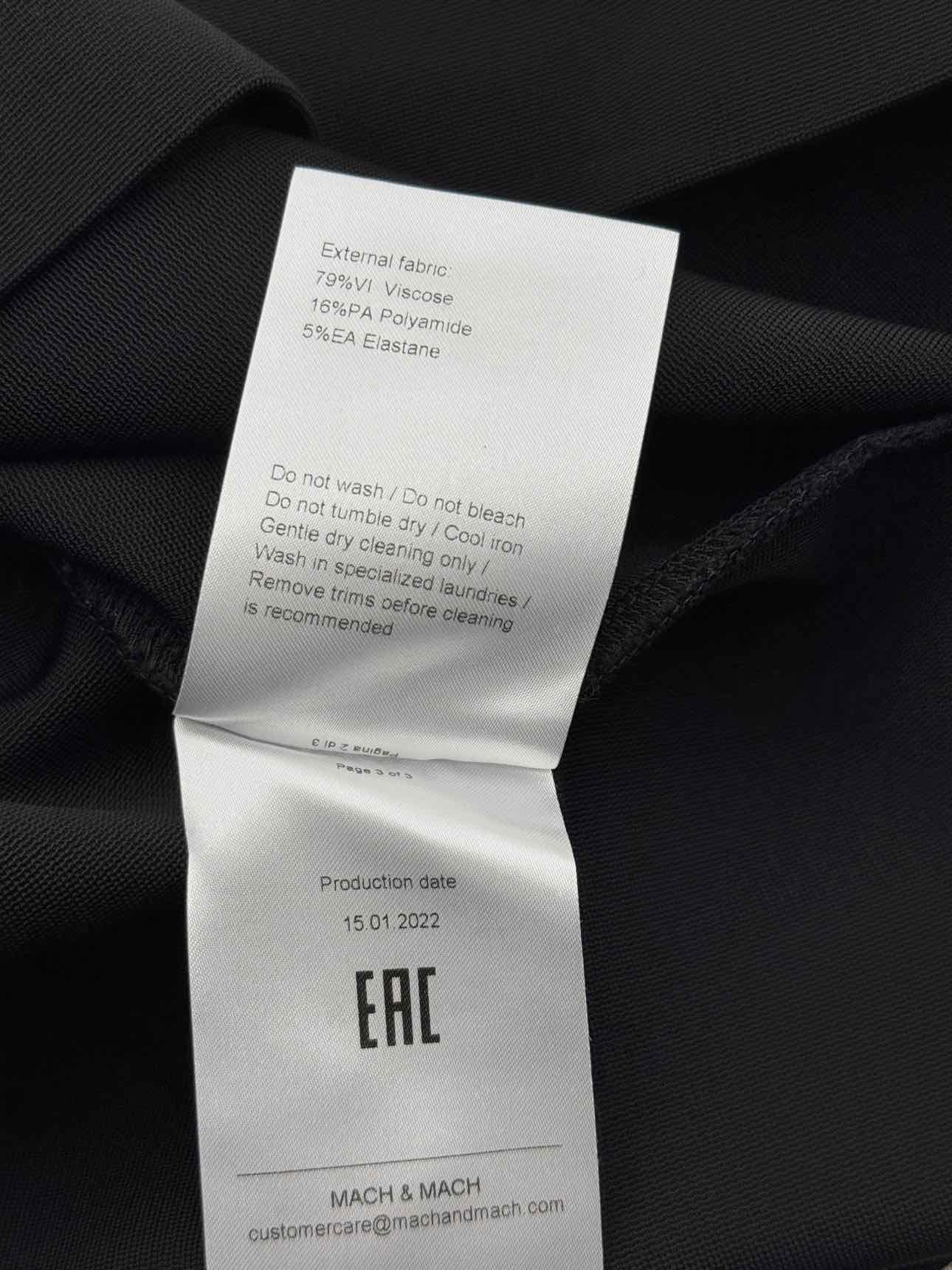 MACH & MACH Crystal Bow Black Size US 6 Short Dress