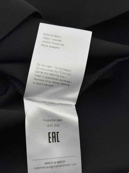 MACH & MACH Crystal Bow Black Size US 6 Short Dress
