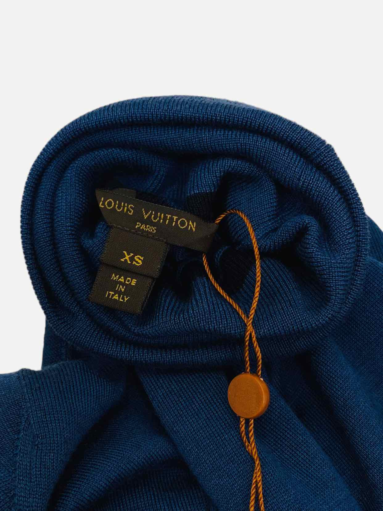 LOUIS VUITTON Polo Neck Navy Blue w/ Black Top