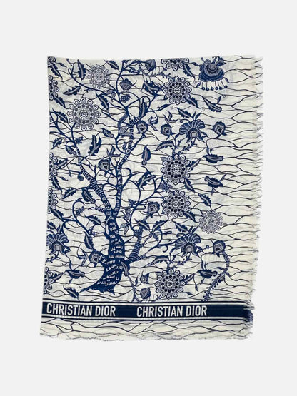 DIOR Blue & White Toile De Jouy Stole