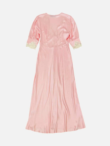 RIXO A-Line Pink Midi Dress