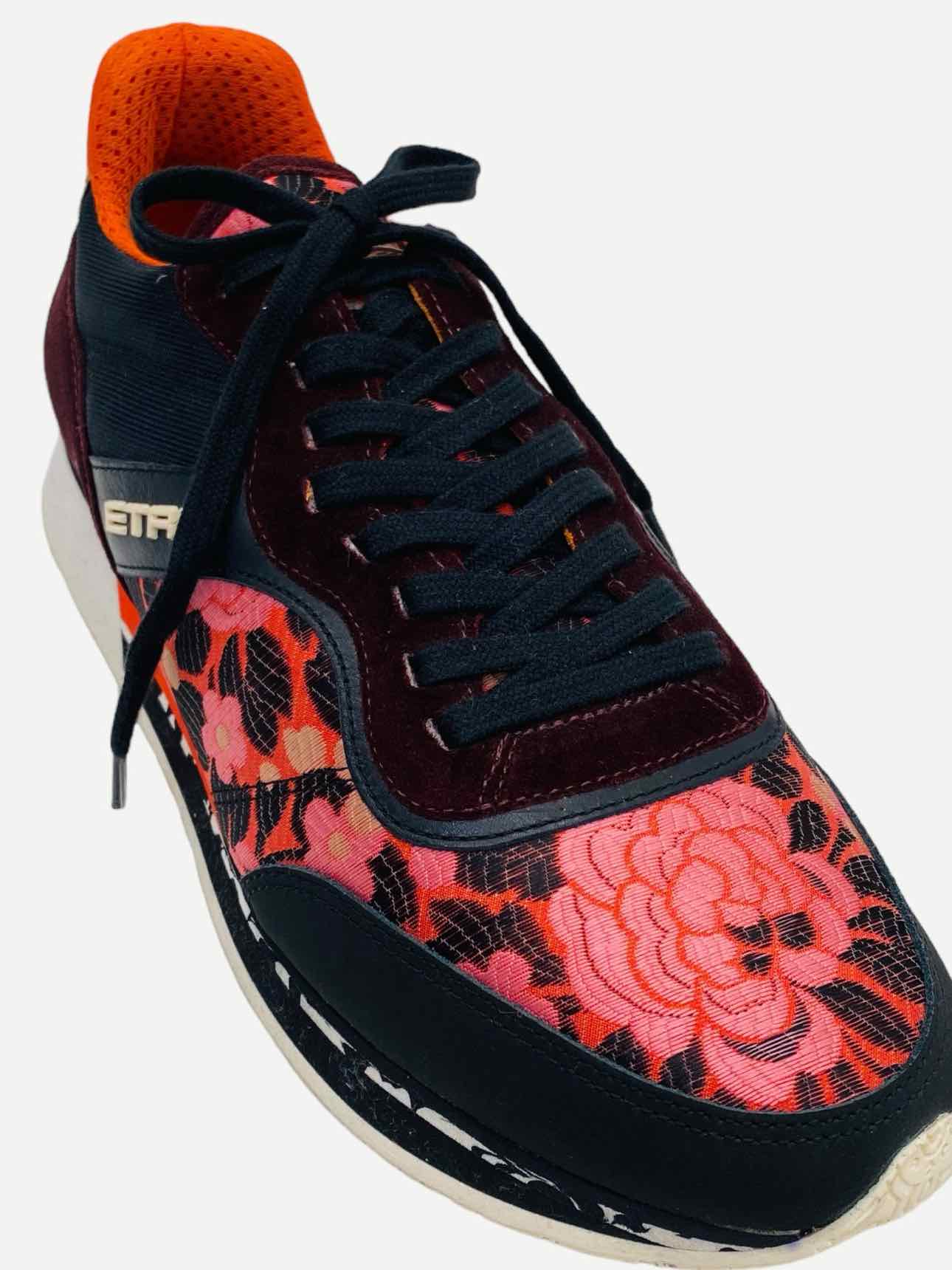 ETRO Plum Multicolor Printed Sneakers 40