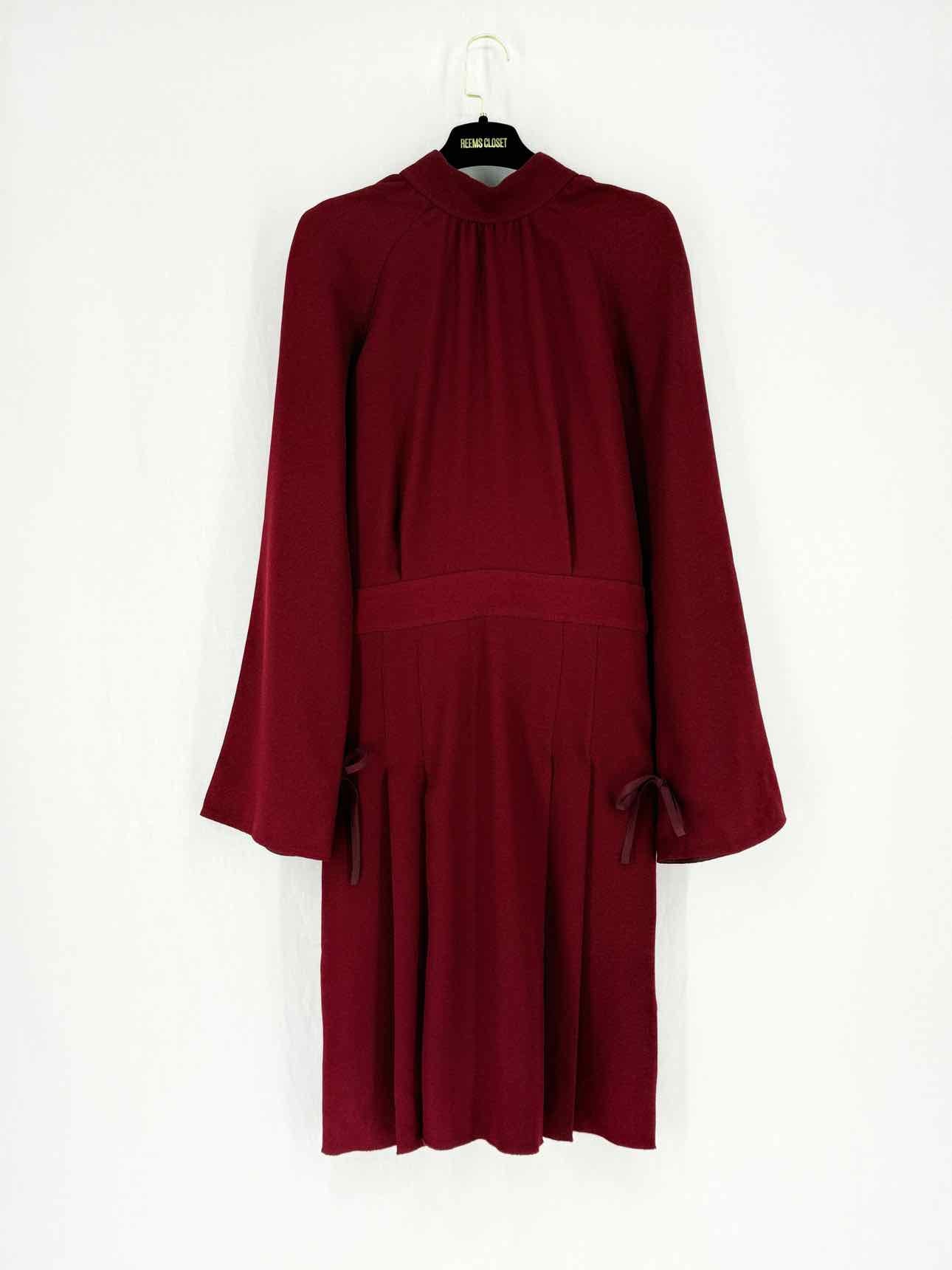 VICTORIA BECKHAM Burgundy Size US 6 Knee Length Dress
