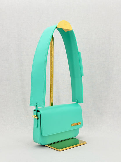 JACQUEMUS Le Carinu Turquoise Shoulder Bag