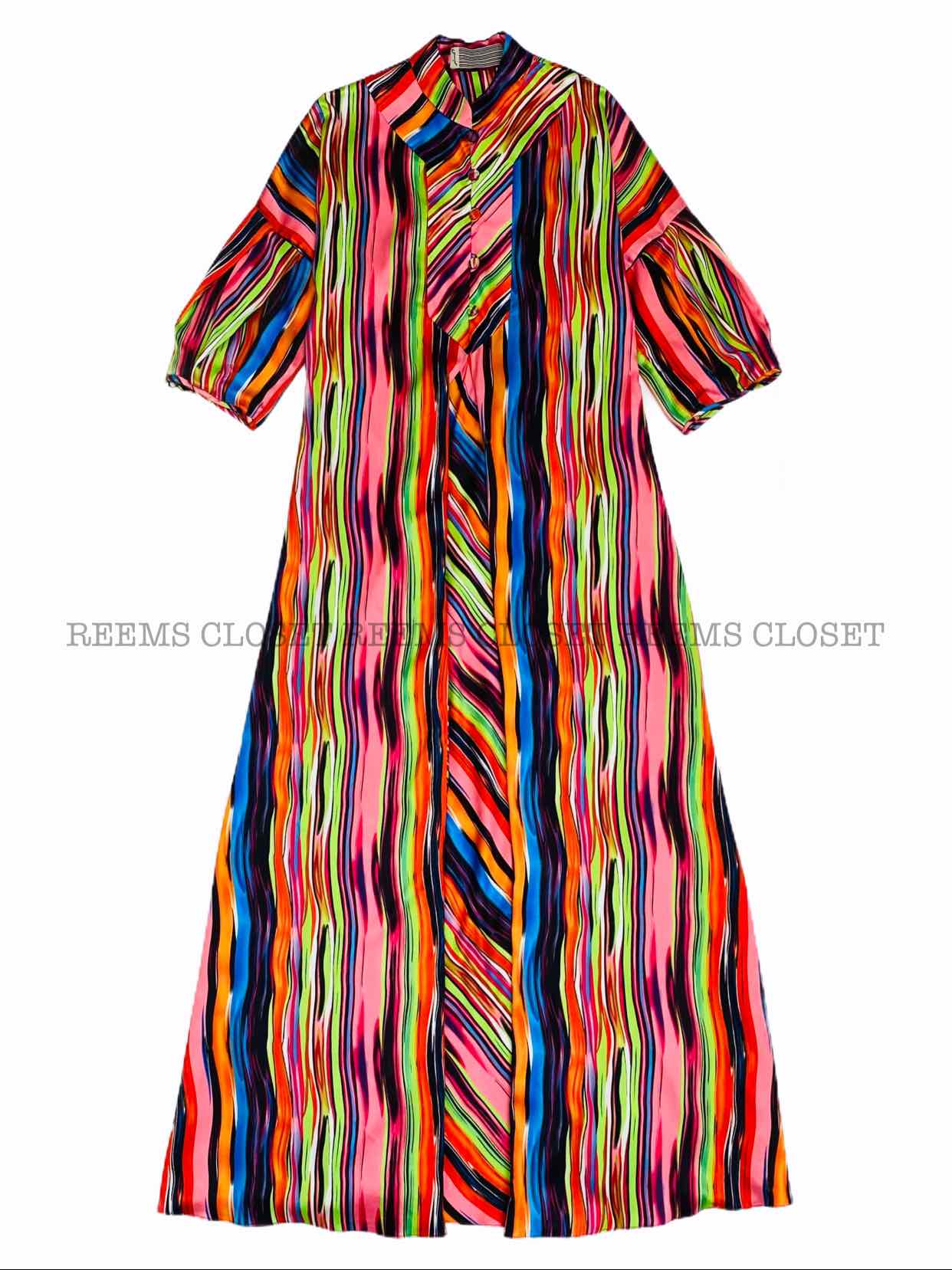 ISSA Multicolor Printed Long Dress