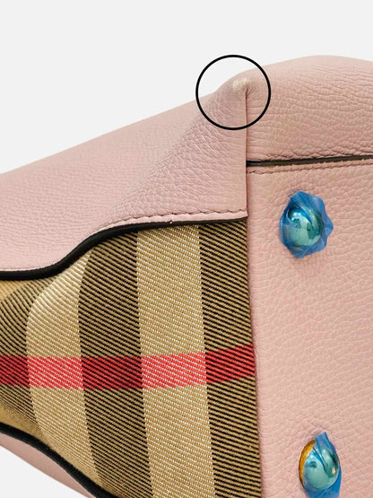 BURBERRY Dusky Pink Check Shoulder Bag