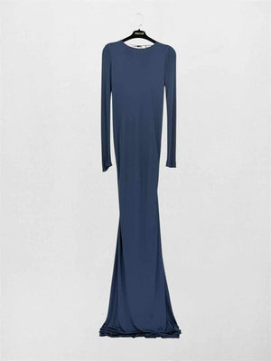 ROBERTO CAVALLI Navy Blue Size US 6 Long Dress