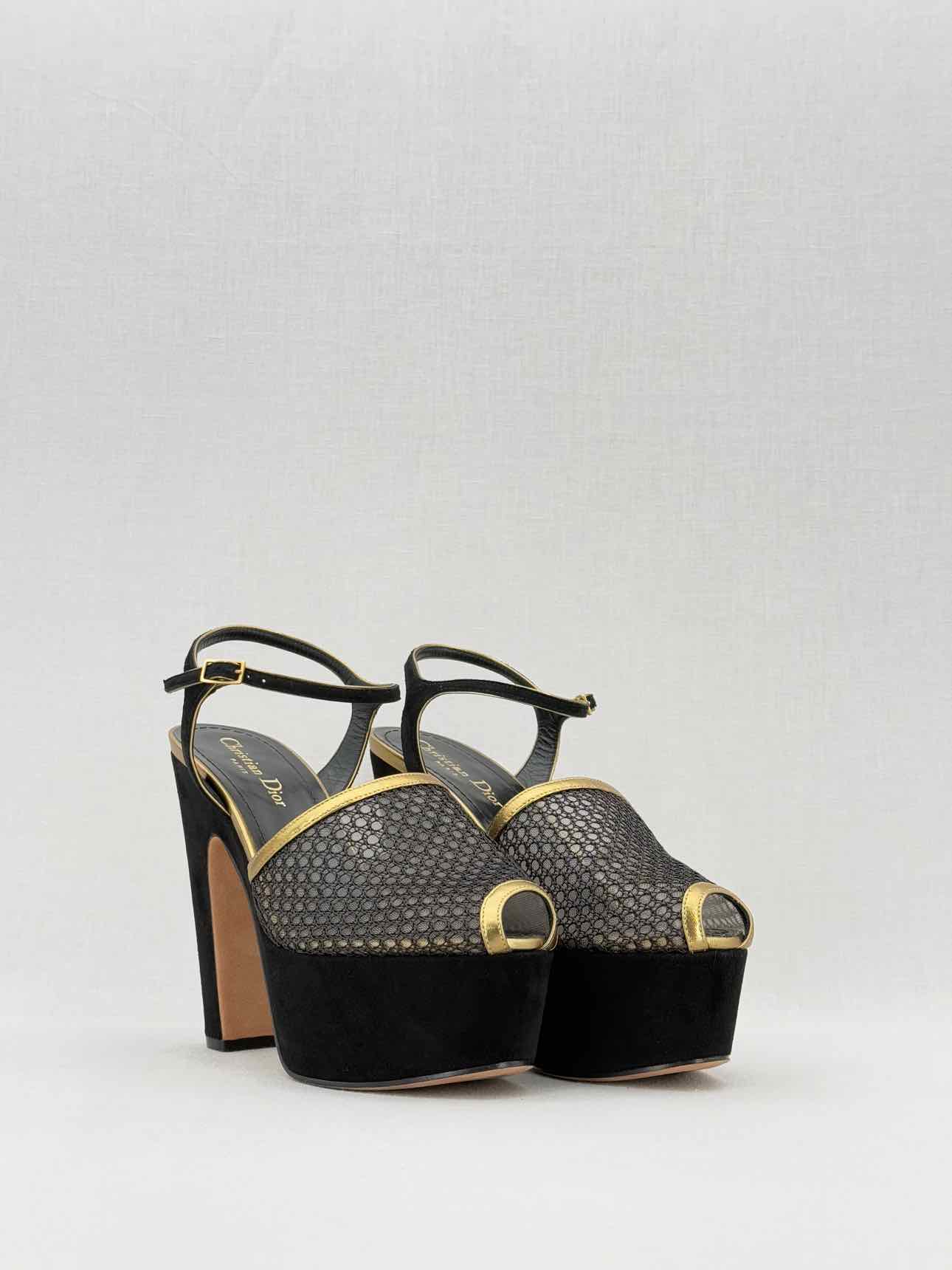 CHRISTIAN DIOR Black Size EU 37 Heeled Sandals