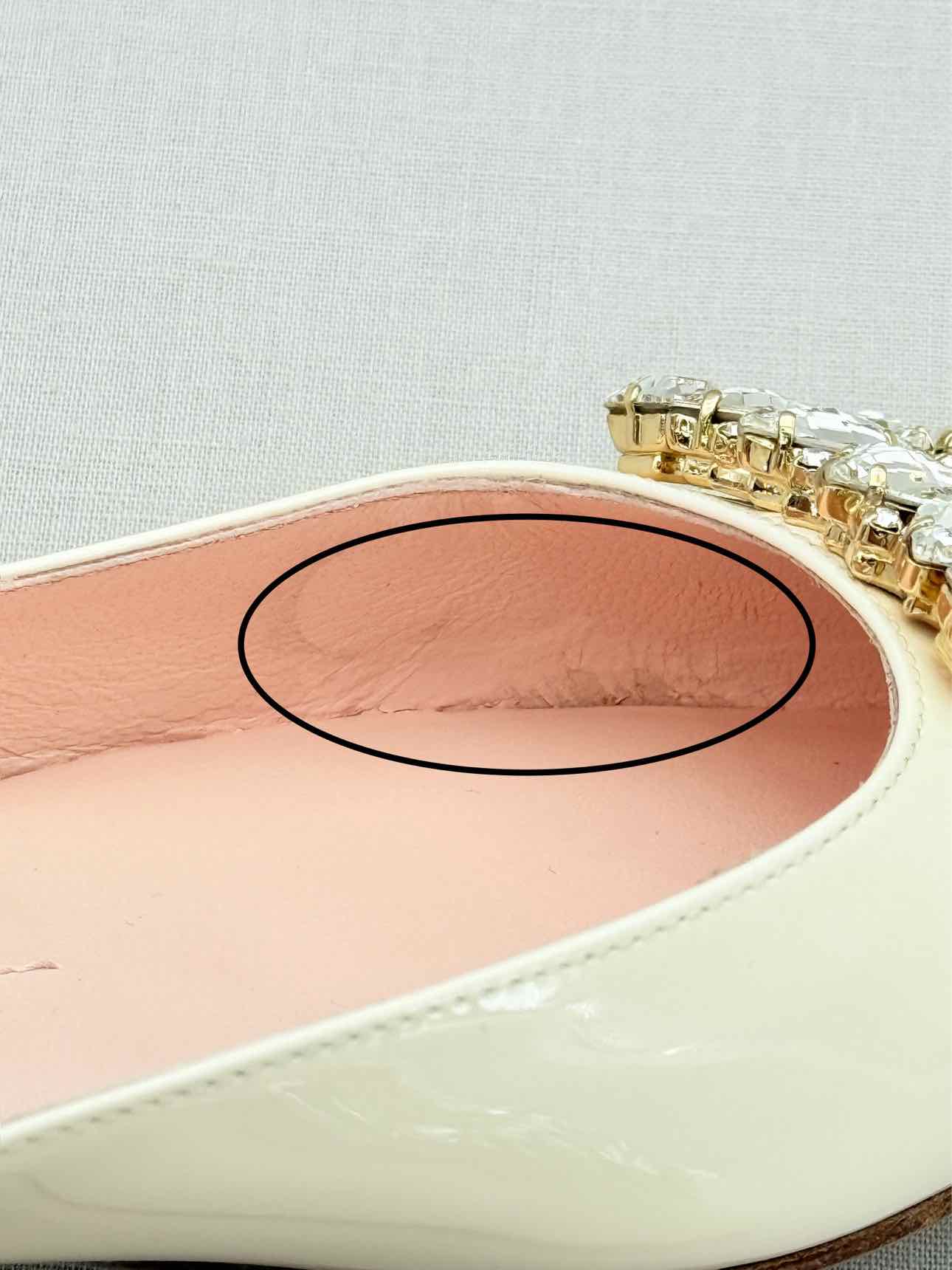 ROGER VIVIER Strass Cream Size EU 37 Flats