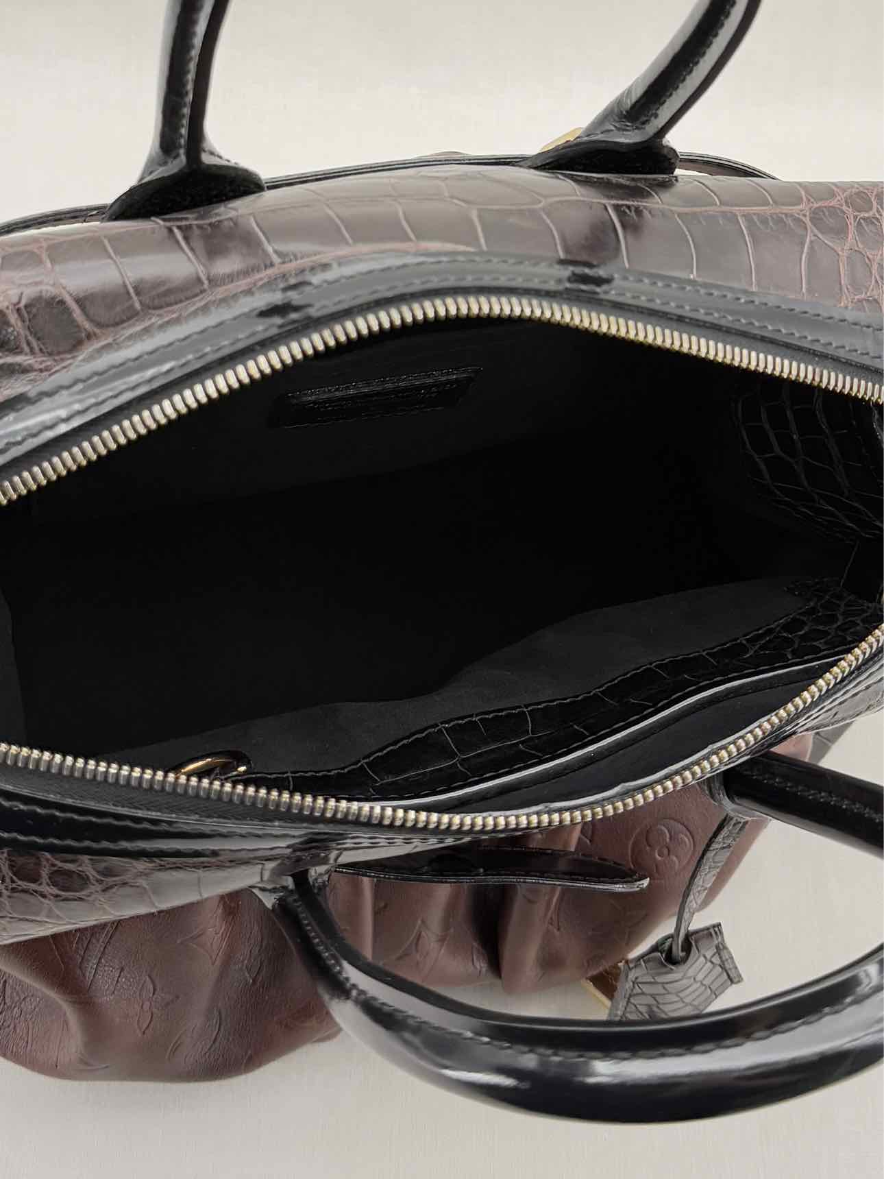 LOUIS VUITTON Limited Edition Brown & Black Top Handle