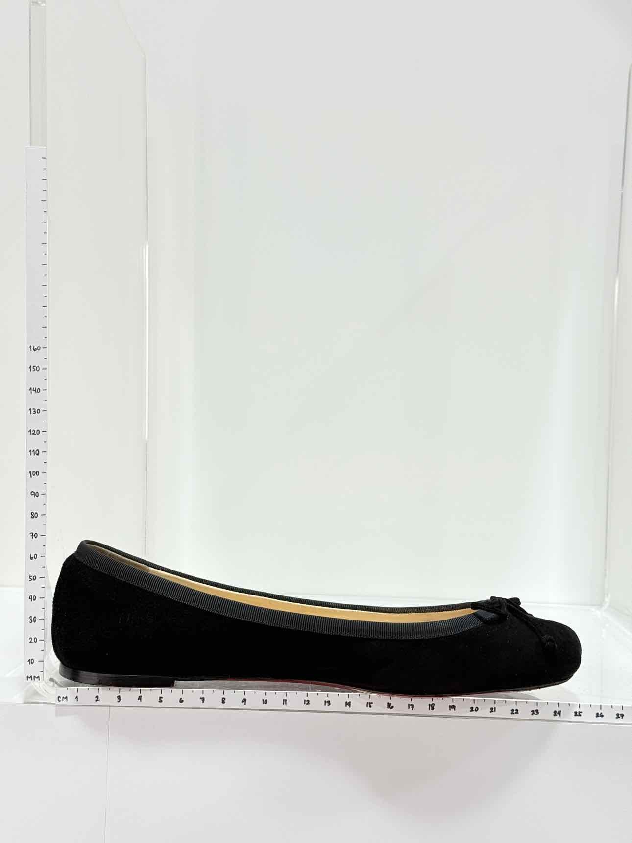 CHRISTIAN LOUBOUTIN Black Size EU 38.5 Flats