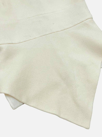 ROLAND MOURET Cream & Black Size Small Top