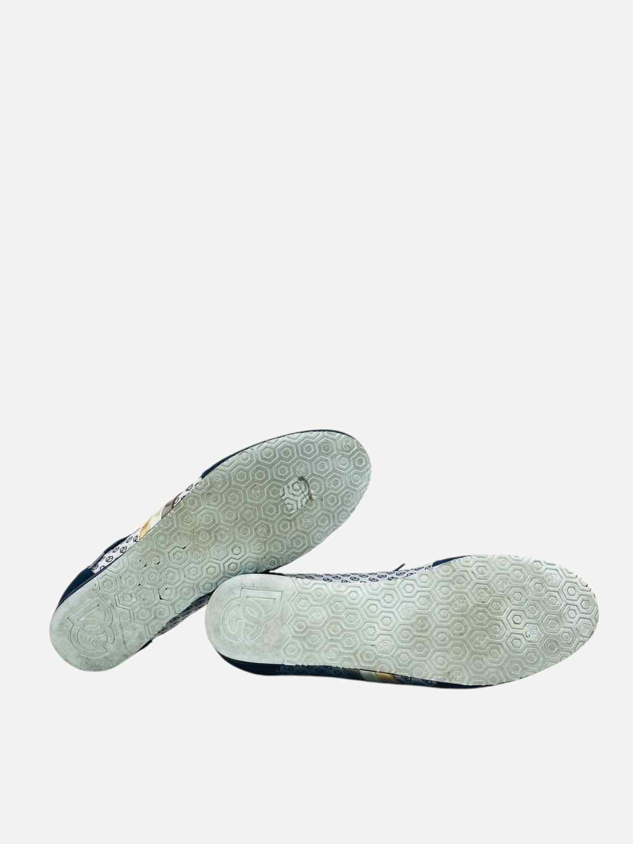 DOLCE & GABBANA Light Blue Monogram Size EU 42 Sneakers