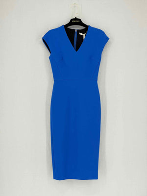 VICTORIA BECKHAM Blue Size US 6 Knee Length Dress