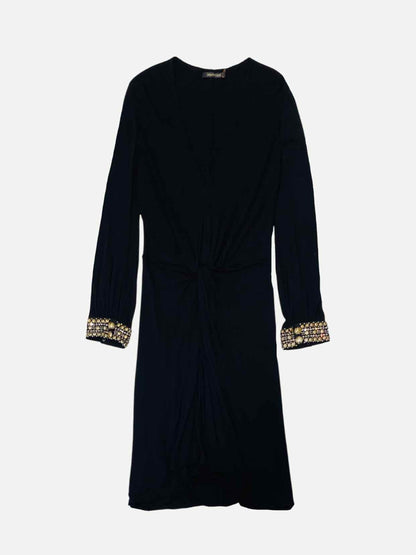 ROBERTO CAVALLI Black Size US 8 Knee Length Dress