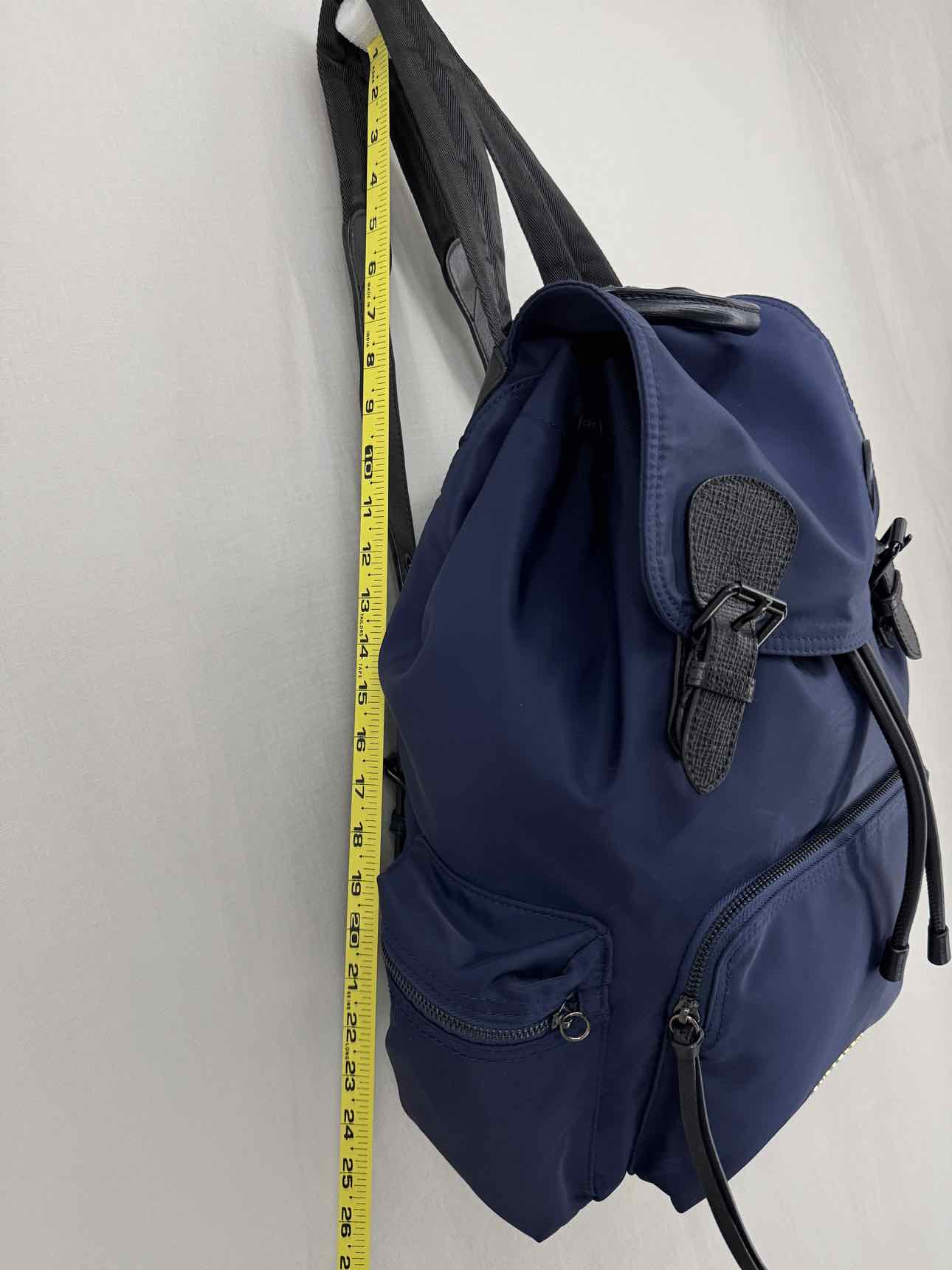 BURBERRY Navy Logo Print Backpack
