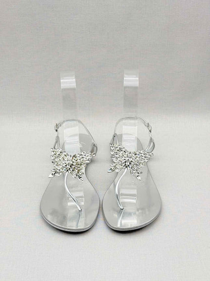 GUISEPPE ZANOTTI Silver Size EU 38.5 Sandals